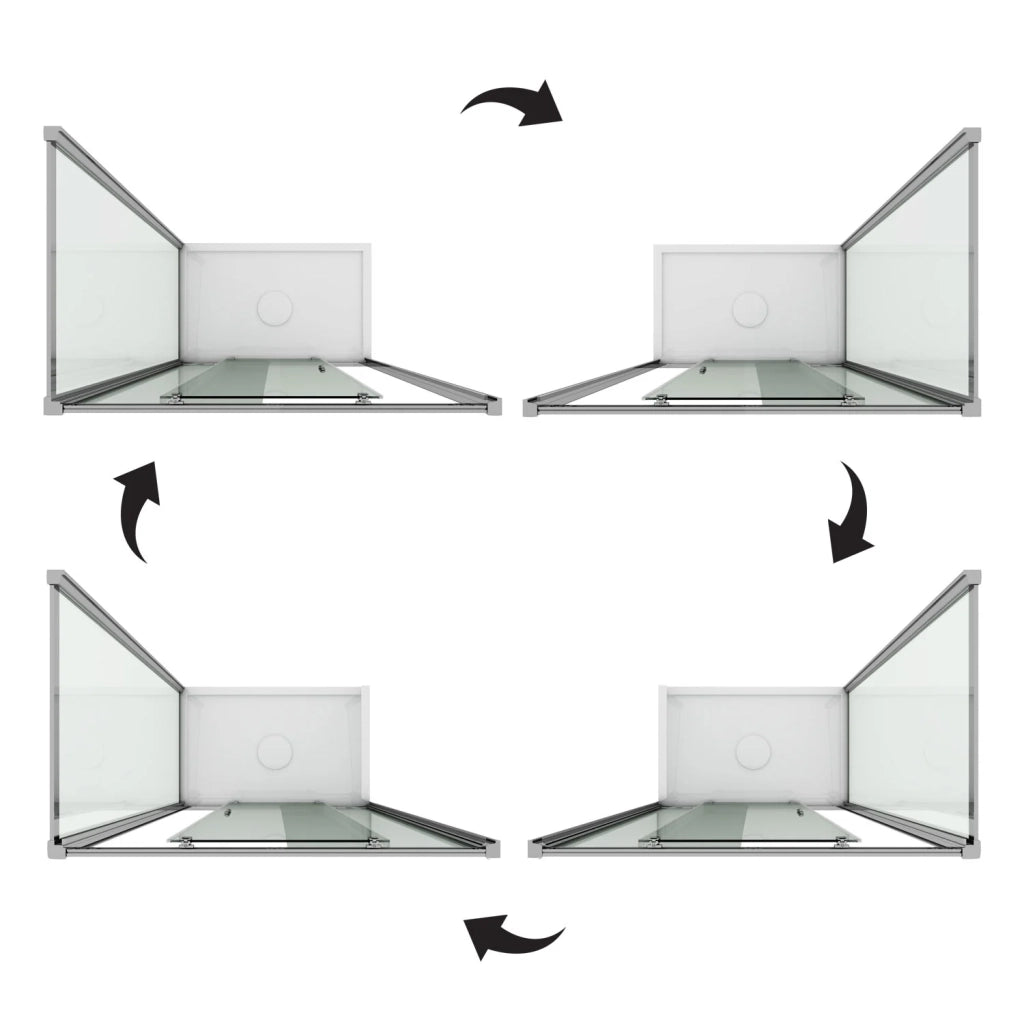 Box Doccia 80x100 CM H185 trasparente mod. Replay Duo 1 Anta