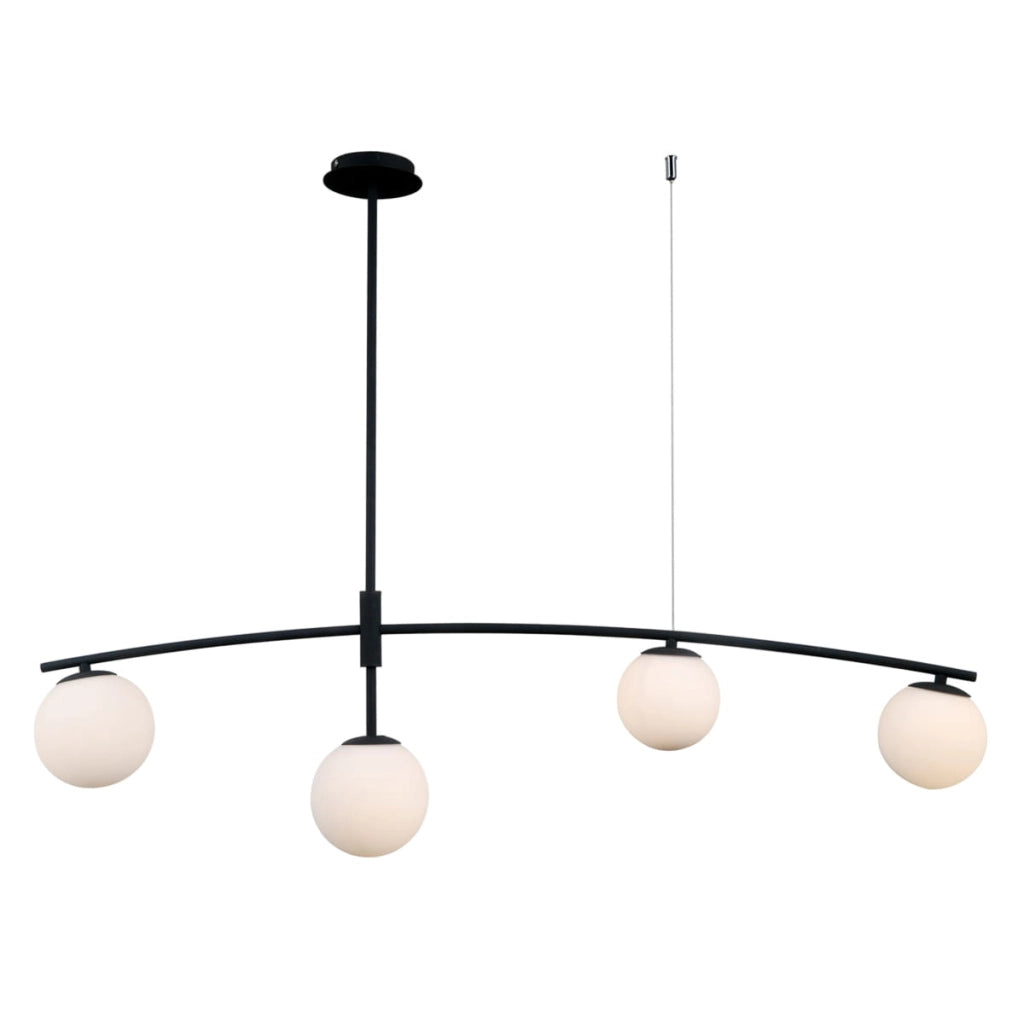 Lampadario Italux Senai moderno nero satinato 4xG9