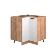 Vicco Mobile ad angolo cucina Bianco casa di campagna 80.5 cm , PL Rovere