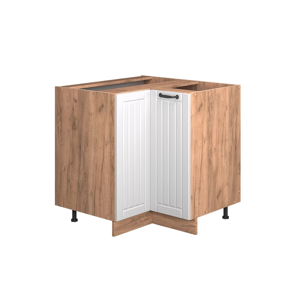 Vicco Mobile ad angolo cucina Bianco casa di campagna 80.5 cm , PL Rovere