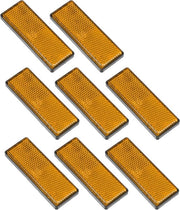 Set di riflettori adesivi da 8 pezzi per sicurezza - adesivi - colore arancione