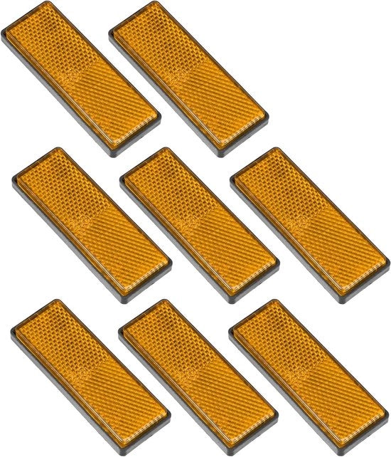 Set di riflettori adesivi da 8 pezzi per sicurezza - adesivi - colore arancione