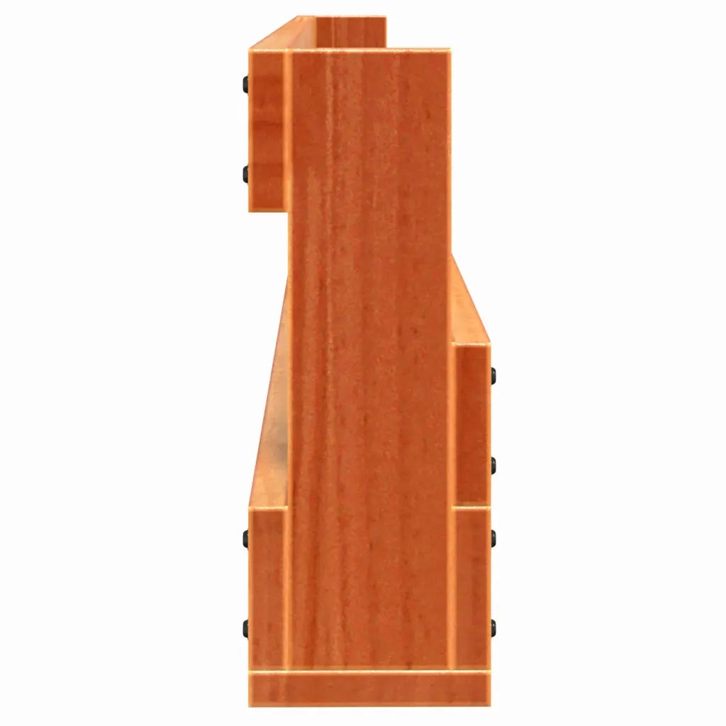 Scarpiere a Parete 2 pz-Set di 2 Scaffale per scarpe Marrone Cera Legno Massello di Pino 517899
