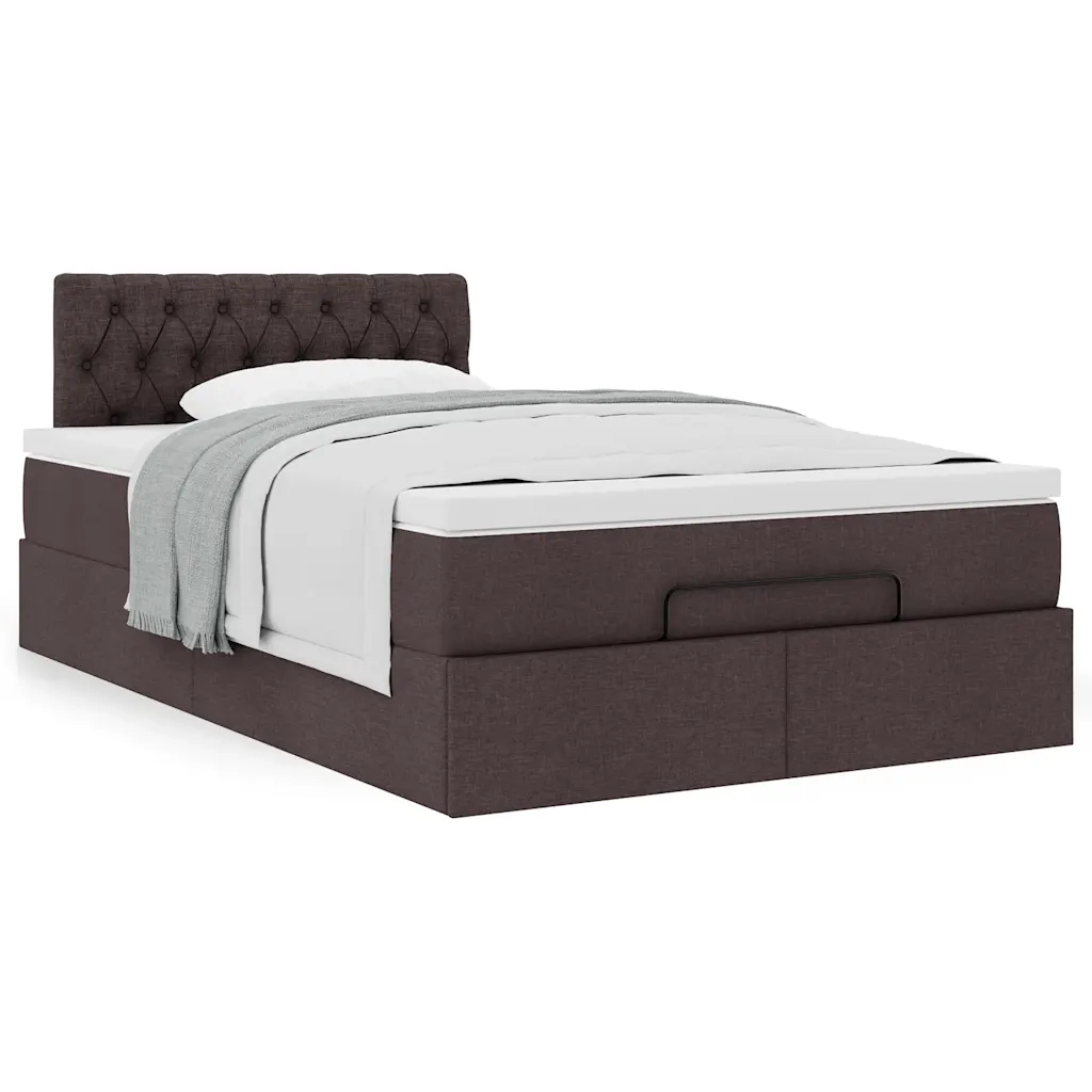 Struttura Letto Pouf con Materasso 80x200 cm in Tessuto 3311528
