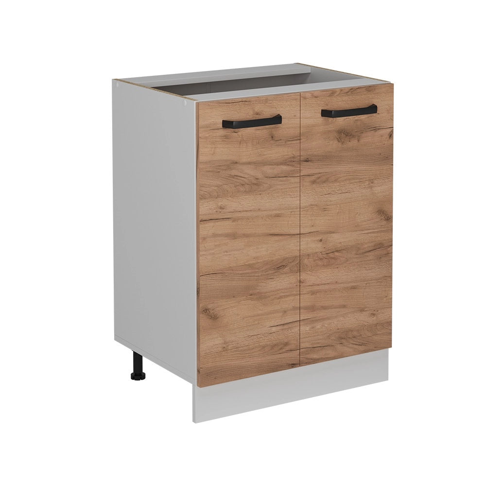 Mobiletto base cucina R-Line Rovere dorato/Bianco 60 cm senza piano di lavoro Vicco