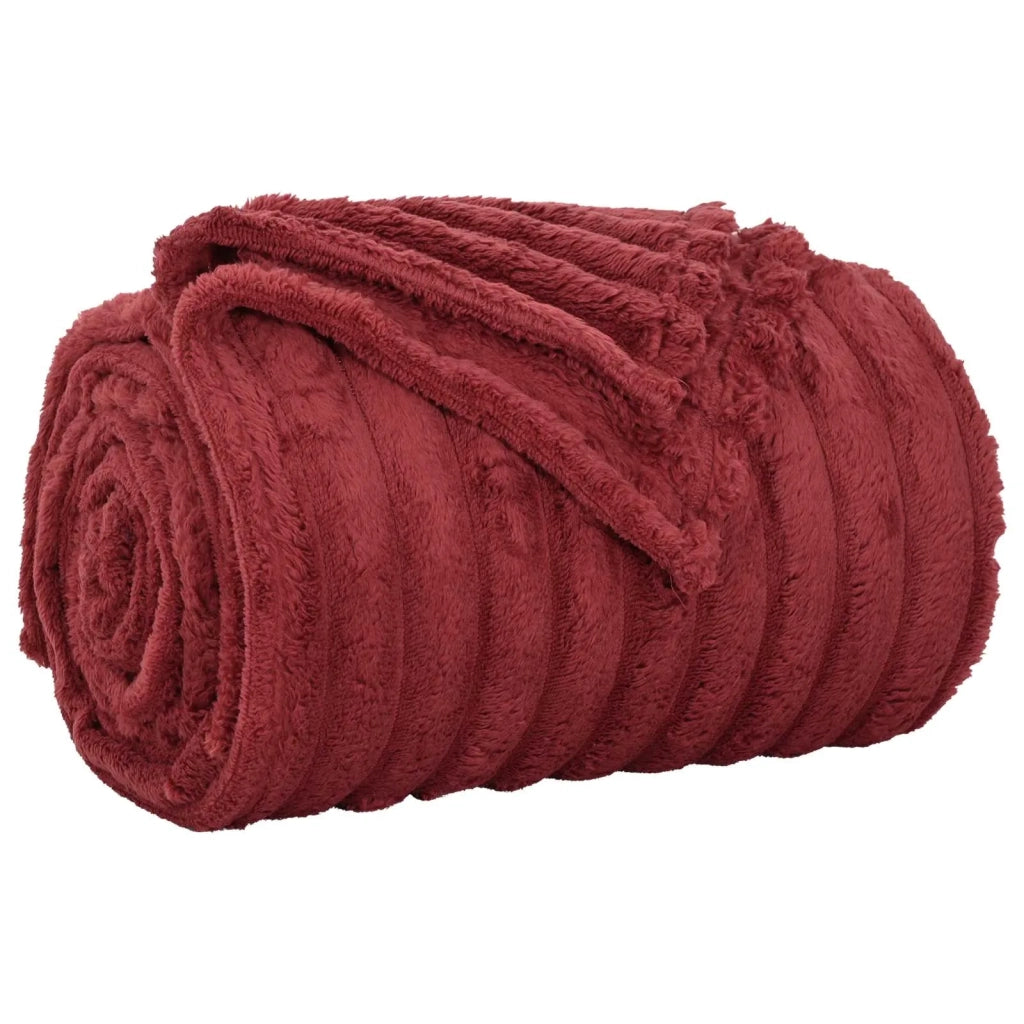 Coperte da Pile 6 pcs Rosso Bordeaux 150 x 130 cm Panno