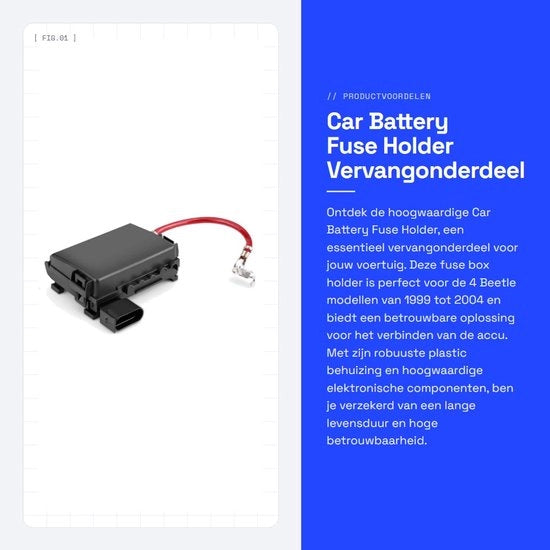Supporto fusibile per batteria del veicolo - Materiale in plastica robusto - Qualità alta - Adatto per 4 Beetle 1999-2004
