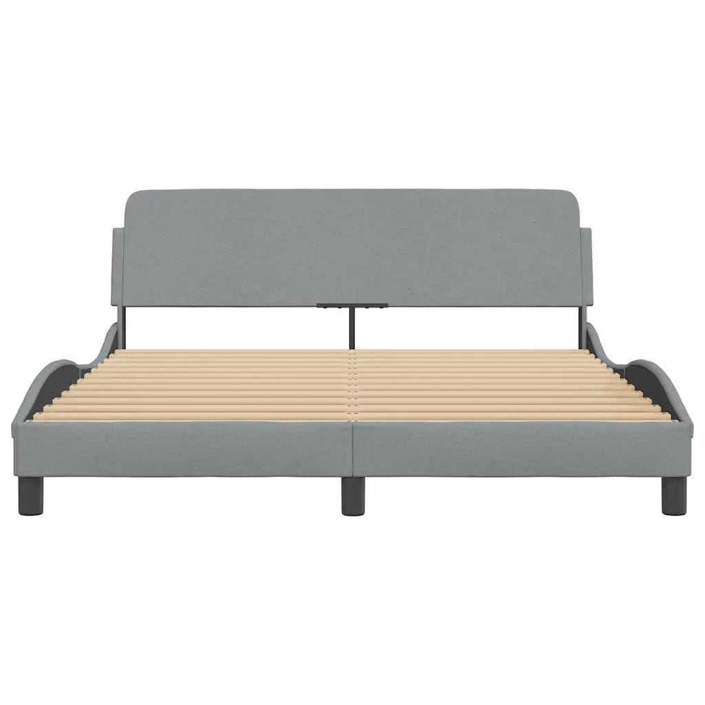 Giroletto senza Materasso Grigio Chiaro 160x200 cm Tessuto
