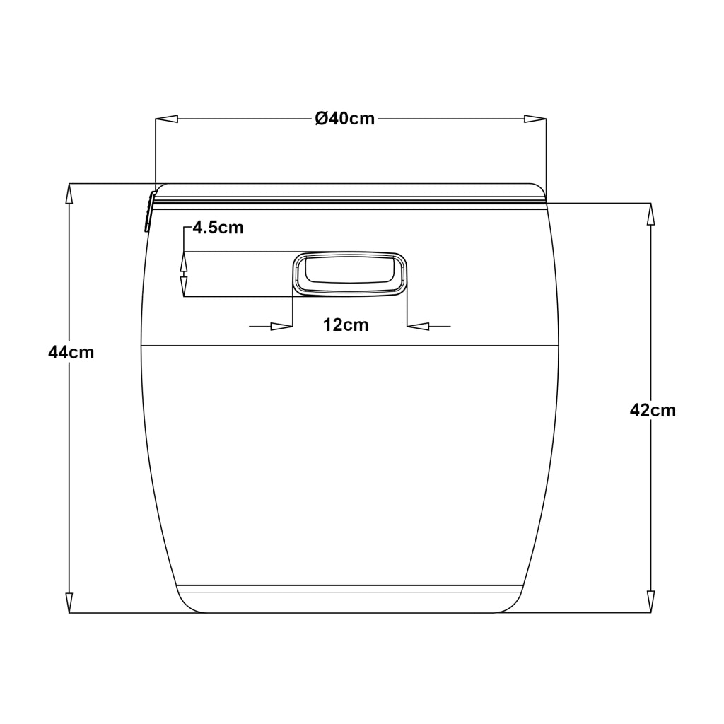 Sgabello da giardino con refrigeratore 44 x 40 cm marrone chiaro 03_0011102