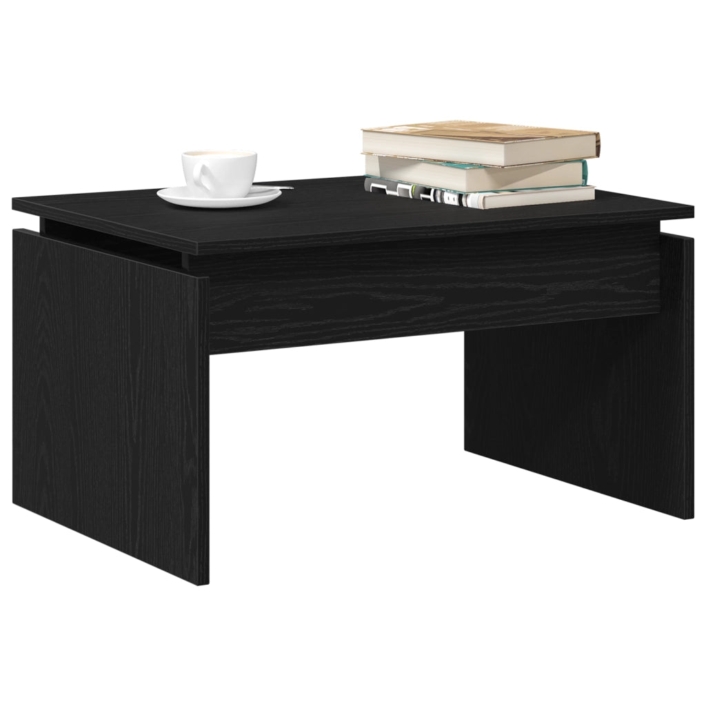 Tavolino da caffÃ¨ in rovere nero 68x38x50 cm in legno ingegnerizzato