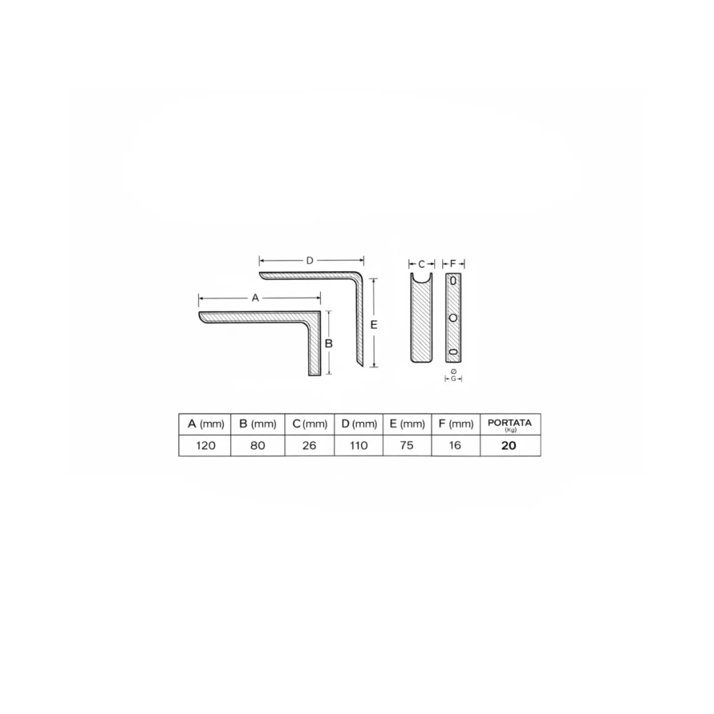 Mensola da Muro da appoggio in Legno nobilitato spessore 1,8 cm in colore Faggio 70x20 cm