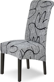 Set di coprispalle per poltrone, XL, 4 pezzi, coprispalle estensibili, poltrone oscillanti, XL, per poltrone da sala da pranzo, spandex, coprispalle universali, coprispalle grandi per poltrone, sala da pranzo, hotel, salone, linea Fiore