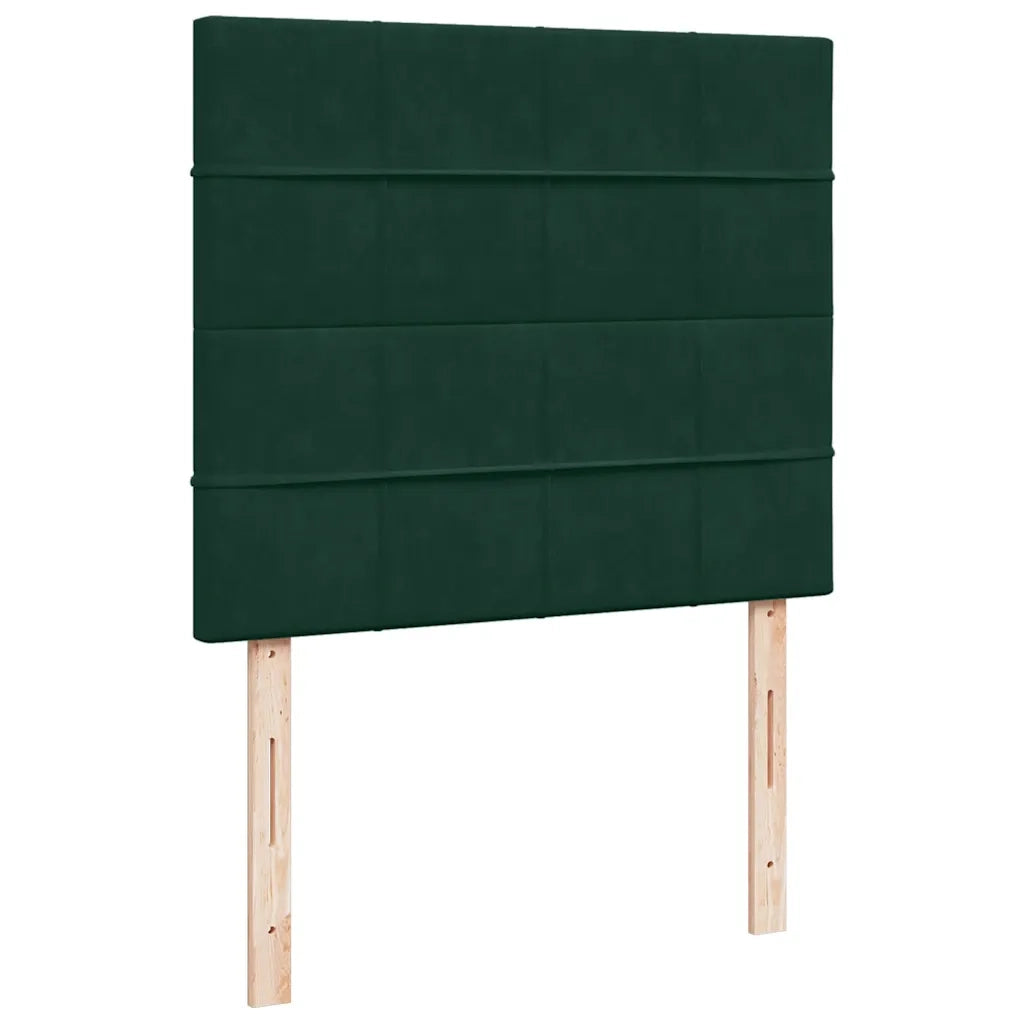 Giroletto a Molle con Materasso Verde Scuro 120x200 cm Velluto