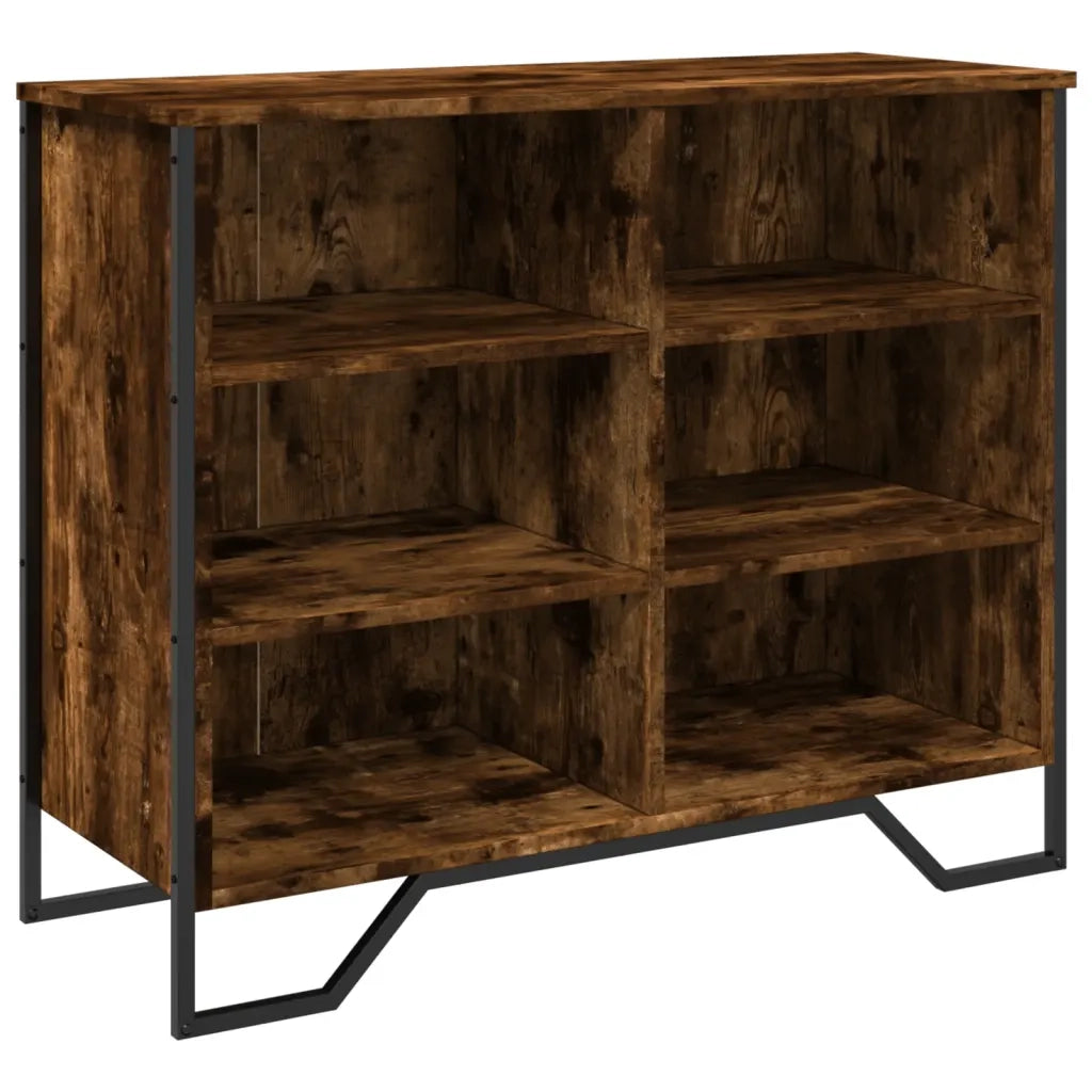 Credenza | Madia | Buffet da pranzo | Armadio da pranzo Rovere Fumo 91x35,5x74,5 cm in Legno Multistrato