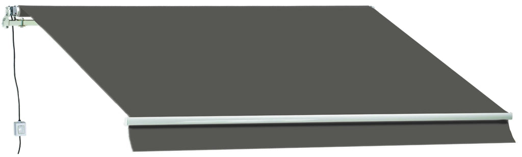 Tenda da sole motorizzata L.300xH.200cm, in poliestere 280 gr/m² grigio Fredi