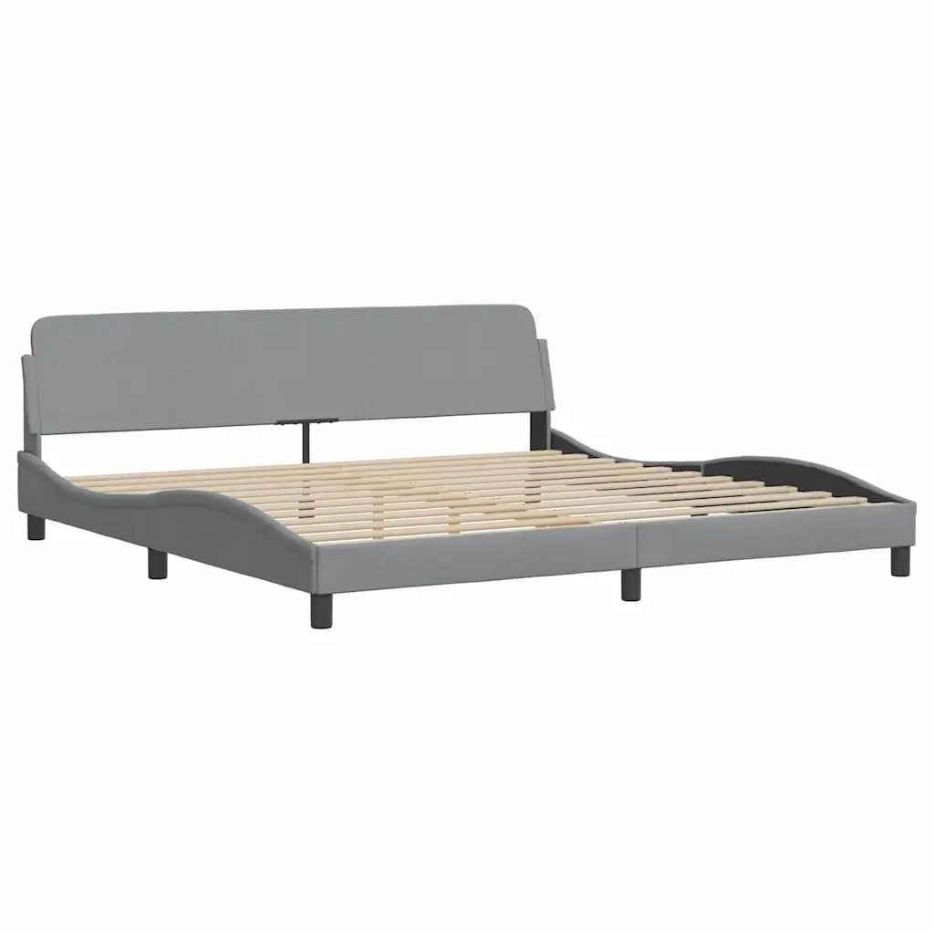Giroletto senza Materasso Hanko Grigio Chiaro 200x200 cm Tessuto