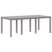 Set da Pranzo da Giardino 9 Pezzi con Cuscini Grigio Chiaro in Rattan Sintetico