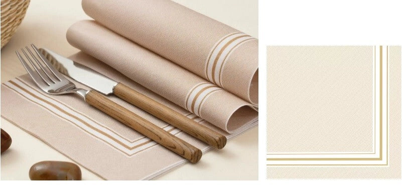 Set 50 Pezzi Tovaglioli da Tavola Carta Simil Tessuto Linen Rosso Granat 40 x 40 cm