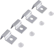 Set di Clip per Acquario 4 pezzi - Acciaio Inossidabile - 8 mm - Duraturo - Antiscivolo - Facile da Montare - Supporto per Acquario