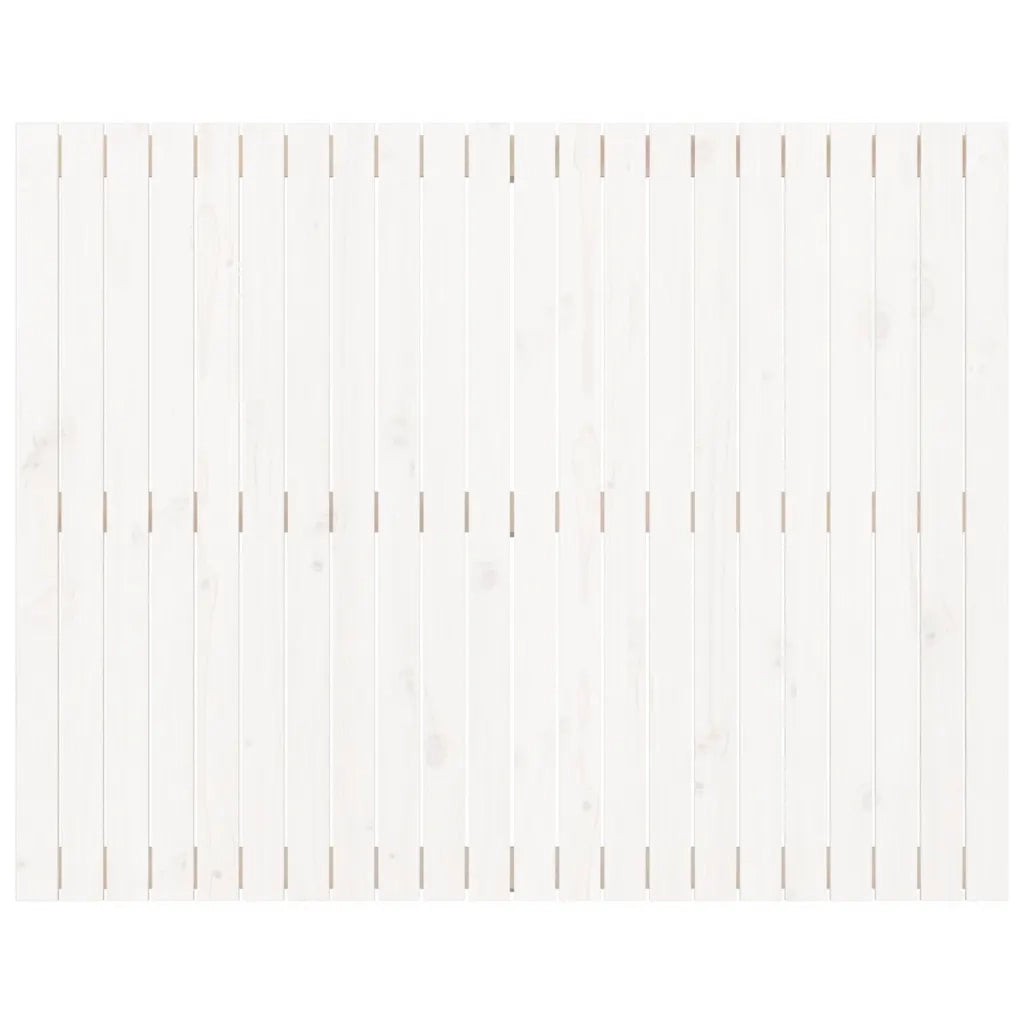 Testiera da Parete Bianca 140x3x110cm in Legno Massello di Pino 824969
