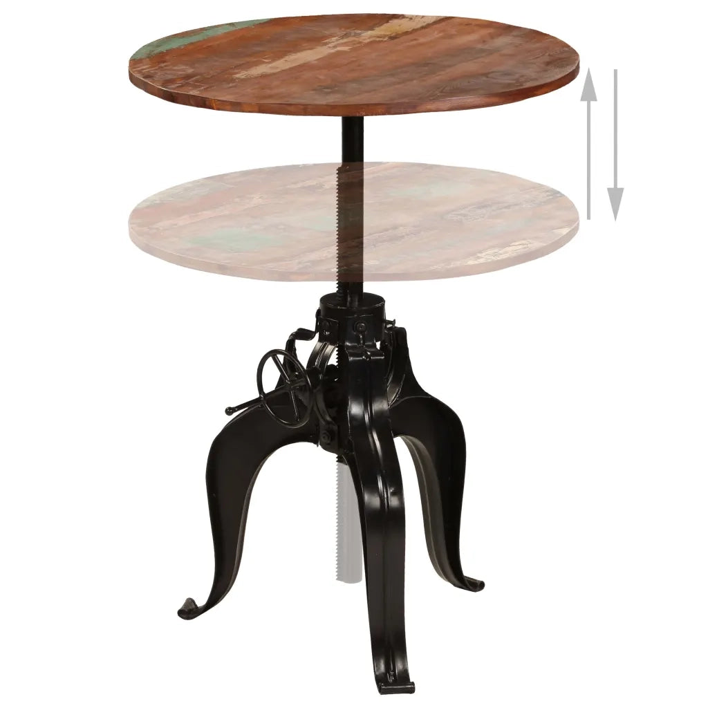 Tavolo da Bar in Legno Massello di Recupero 75x(76-110) cm cod mxl 19157
