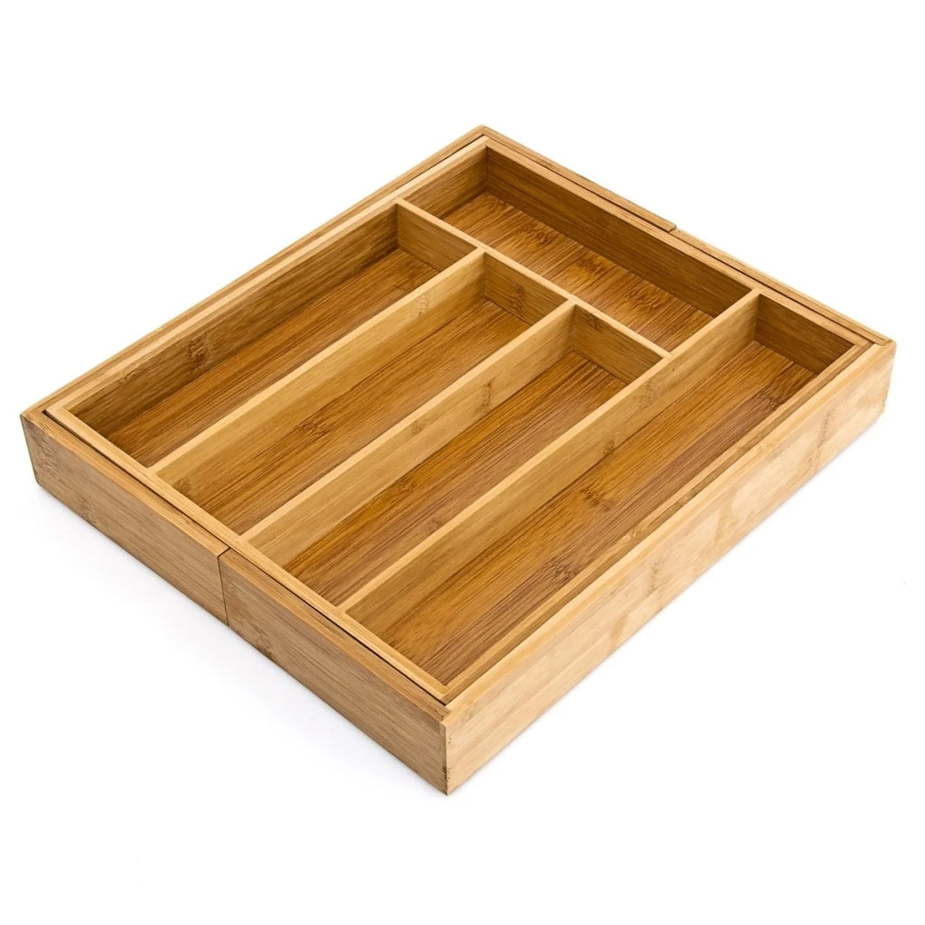 Organizer per cassetti da cucina in bambù regolabile da 5 a 7 scomparti 4313028