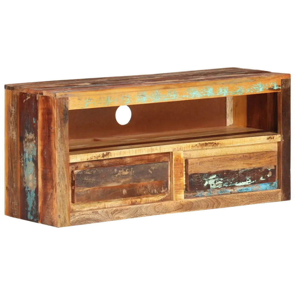 Mobili Porta TV 2pz 88x30x40 cm in Legno Massello di Recupero cod mxl 64251