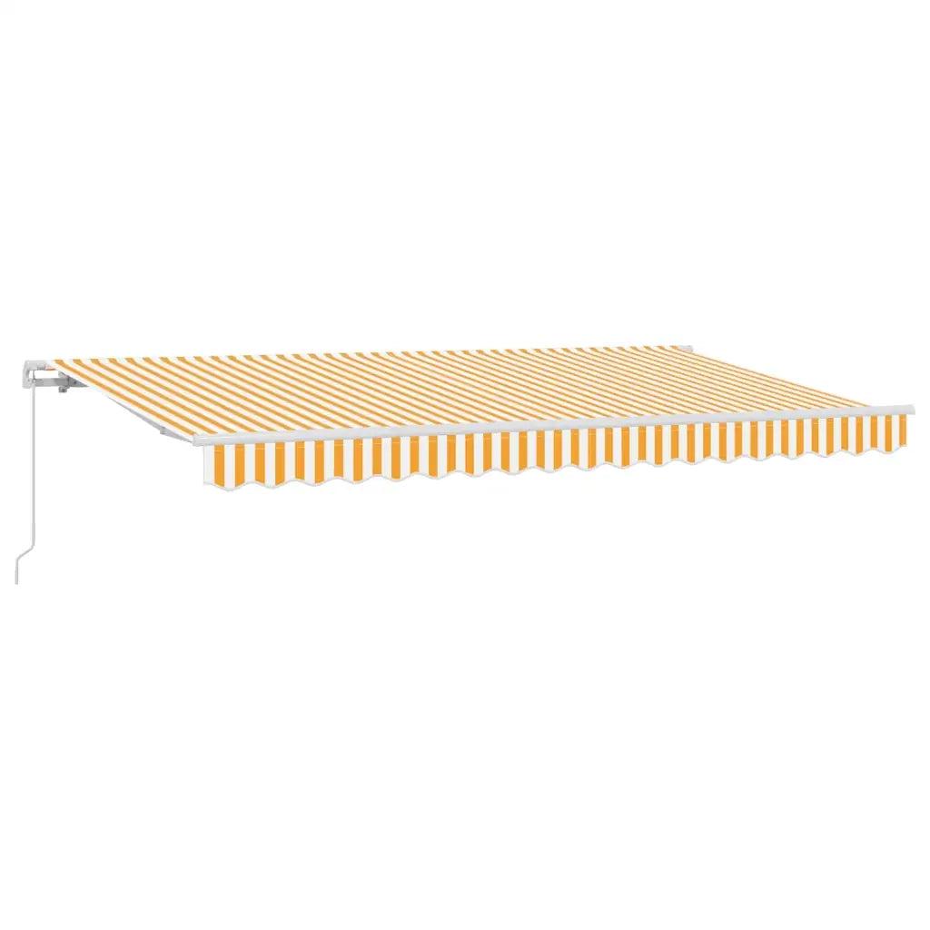 Tenda retrattile-Tenda parasole per balcone Giallo 400 x 200 cm Tessuto 288097