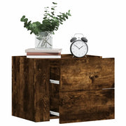 vidaXL Comodini a Muro 2 pz Rovere Fumo 45x30x35 cm