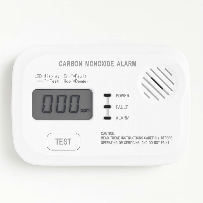 Set 10x Rilevatore monossido di carbonio con display 120 x 74 x 31 mm, allarme CO con batterie sostituibili incluse