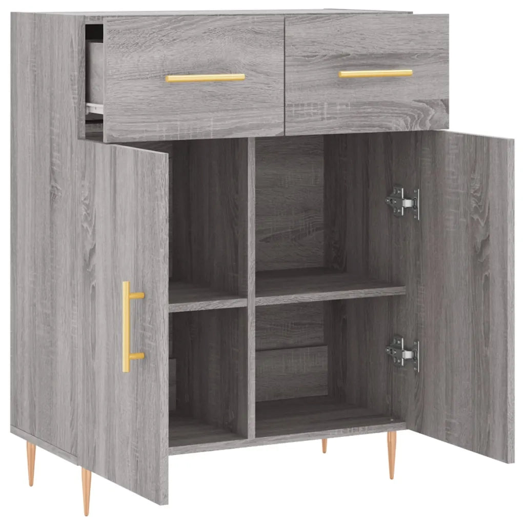 Credenza Grigio Sonoma 69,5x34x90 cm in Legno Multistrato 827970