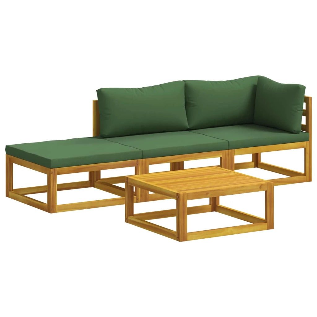Set di divani 4 pz Naturale Legno di Acacia Massello 3417246
