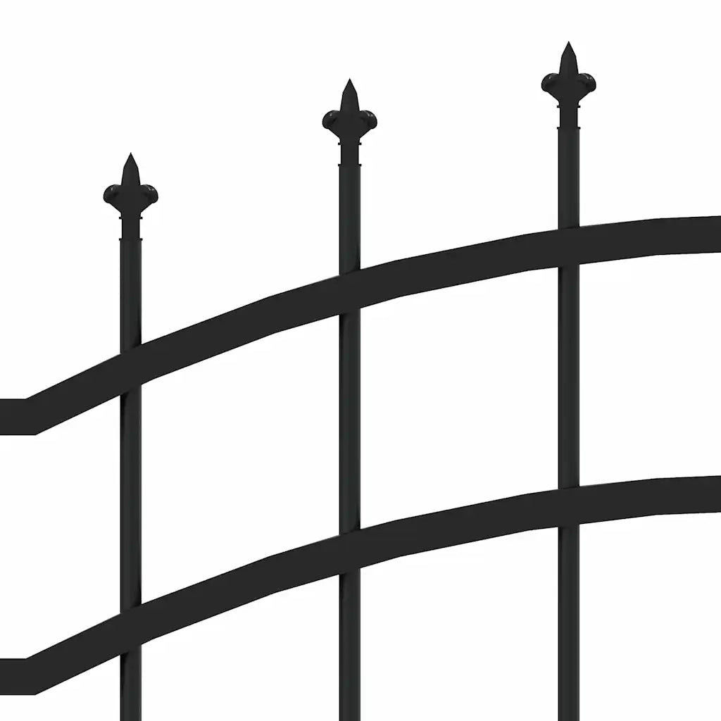 Recinzione da Giardino Woerden con Punta a Lancia Nera 240x150 cm in Acciaio 151082