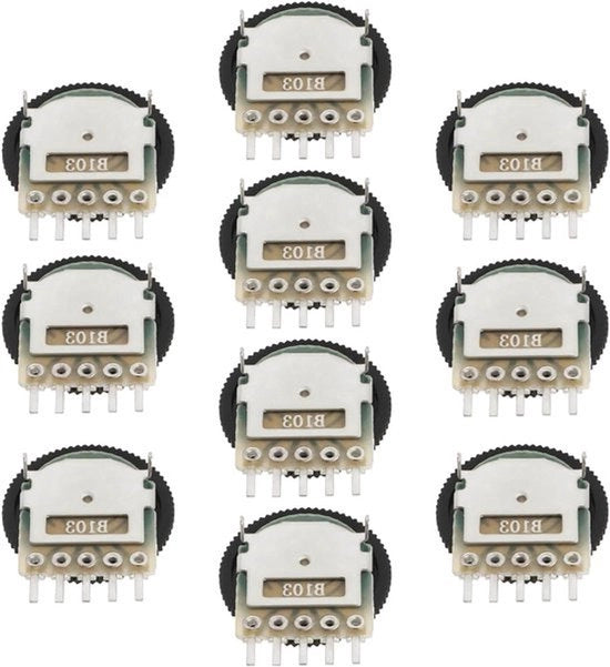 Poteriometro di Volume - 10 pezzi - Compatibile con Game Boy - Grigio - Regolazione del Volume - Adatto per Game Boy Advance - Nero e Bianco