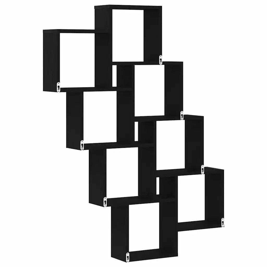Scaffale da parete | Ripiano a parete | Mensola a parete Rovere Nero 90 x 15 x 119,5 cm