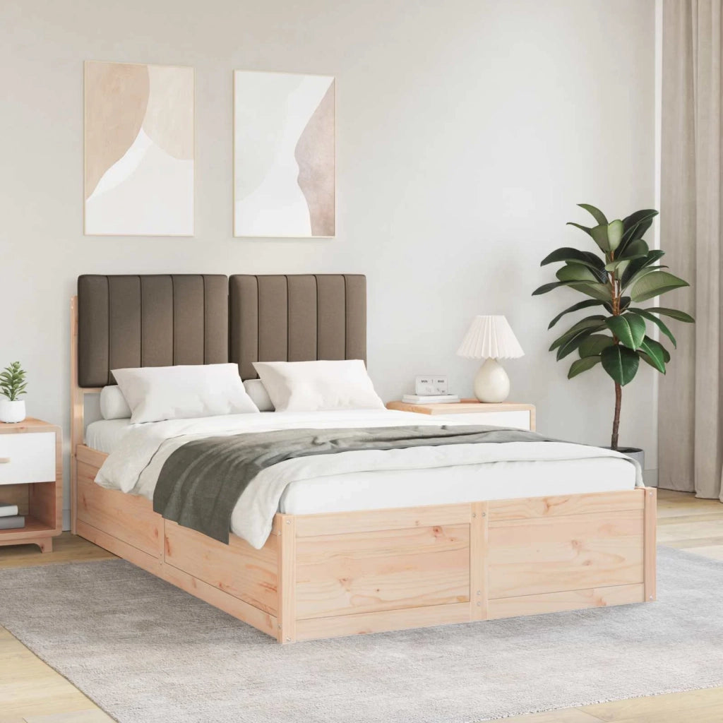 Letto con Testiera Rivestita Talpa 120 x 200 cm Pino massello 3405550