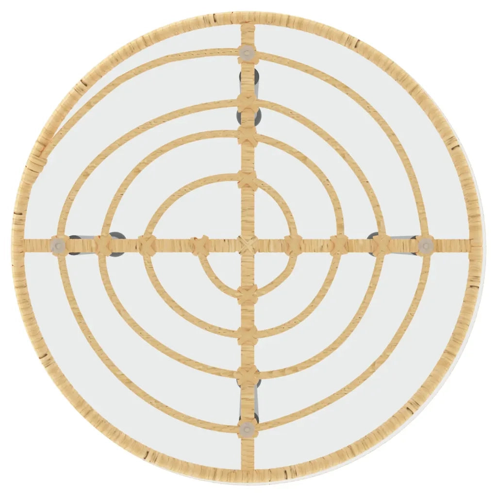 Tavolo da Pranzo Ã˜50 cm Vetro Temperato e Acciaio cod mxl 34261
