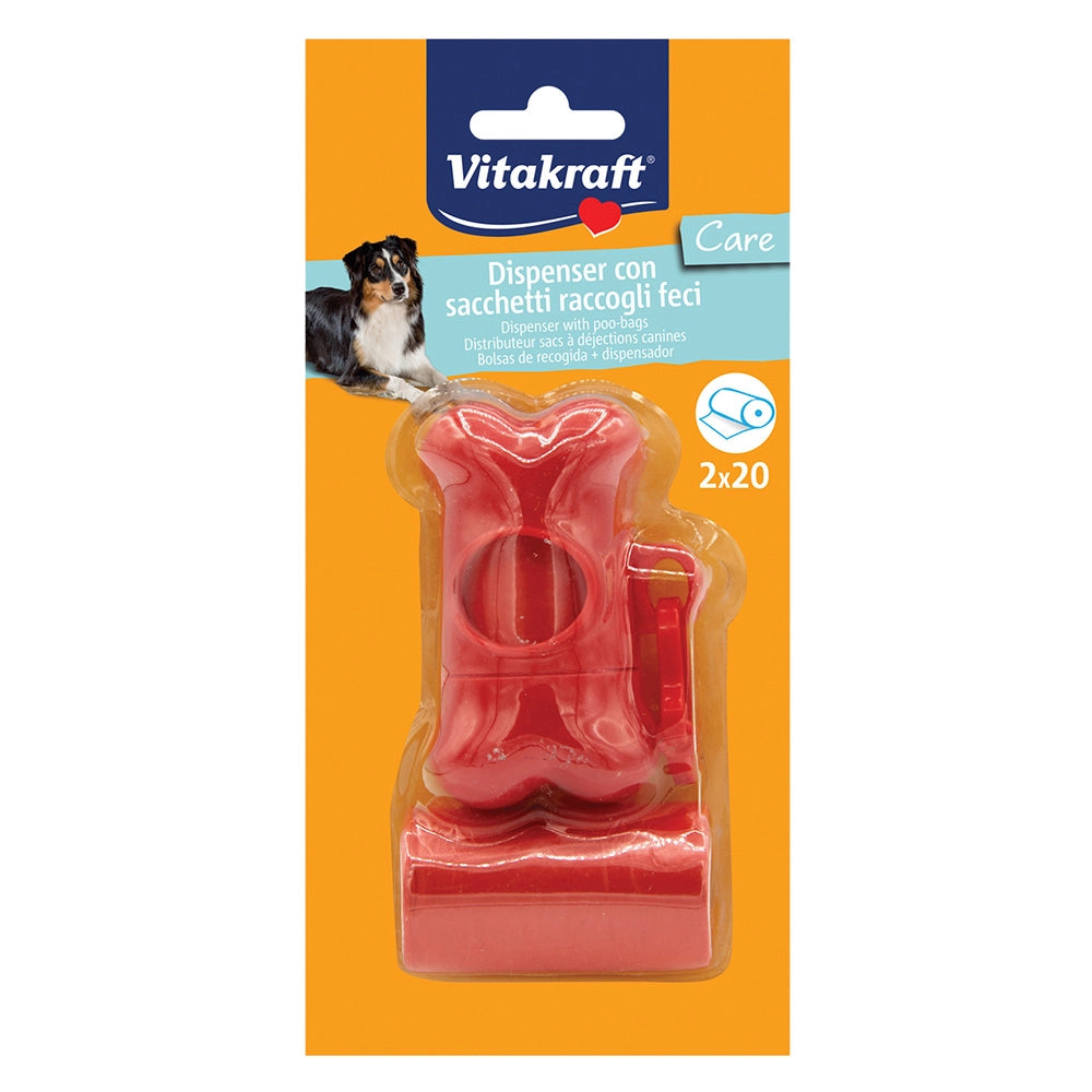 Contenitore Sacchetti Raccolta Feci Cani H.4 Vitakraft 10 x 21 cm