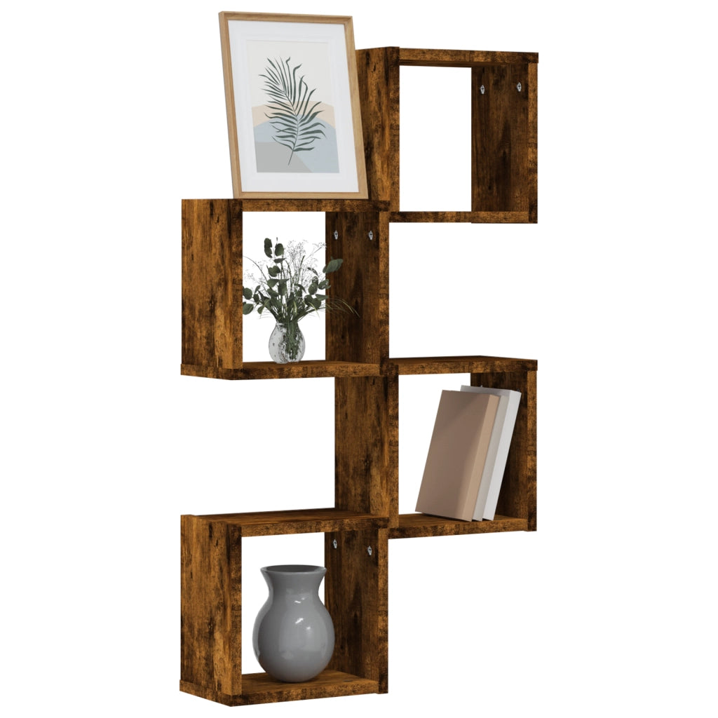 Mensole Flottanti Rovere Affumicato Legno Ingegnerizzato Media