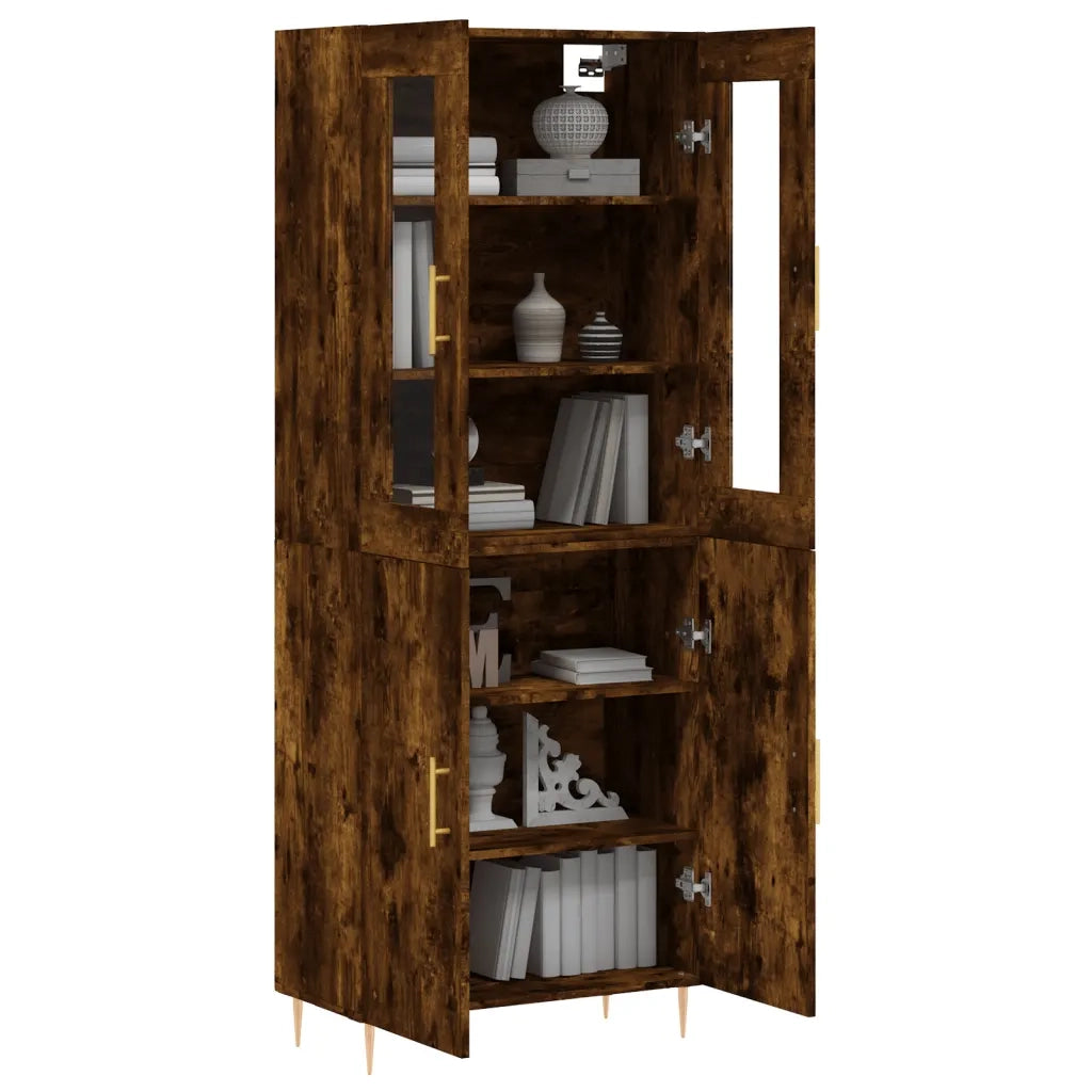Credenza Rovere Fumo  69,5x34x180 cm in Legno Multistratocod mxl 77645