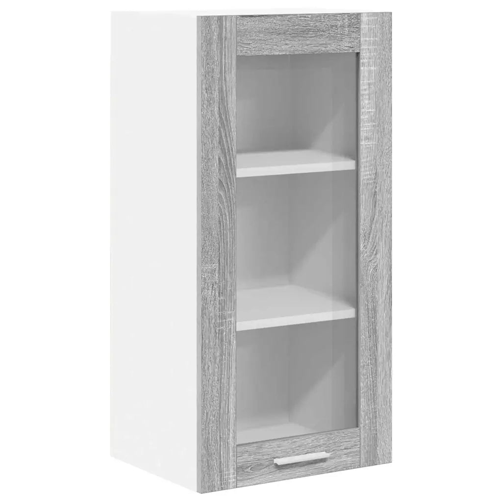 Armadio pensile con porta 2 pcs Grigio Sonoma 40 x 31 x 80 cm 884309