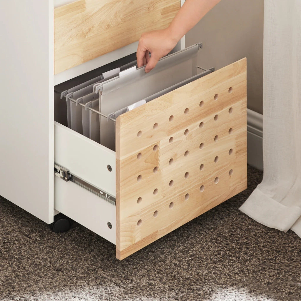 Carrello da ufficio Armadi archivio traslabili Tavolino 45x45x59cm ASK06-WN