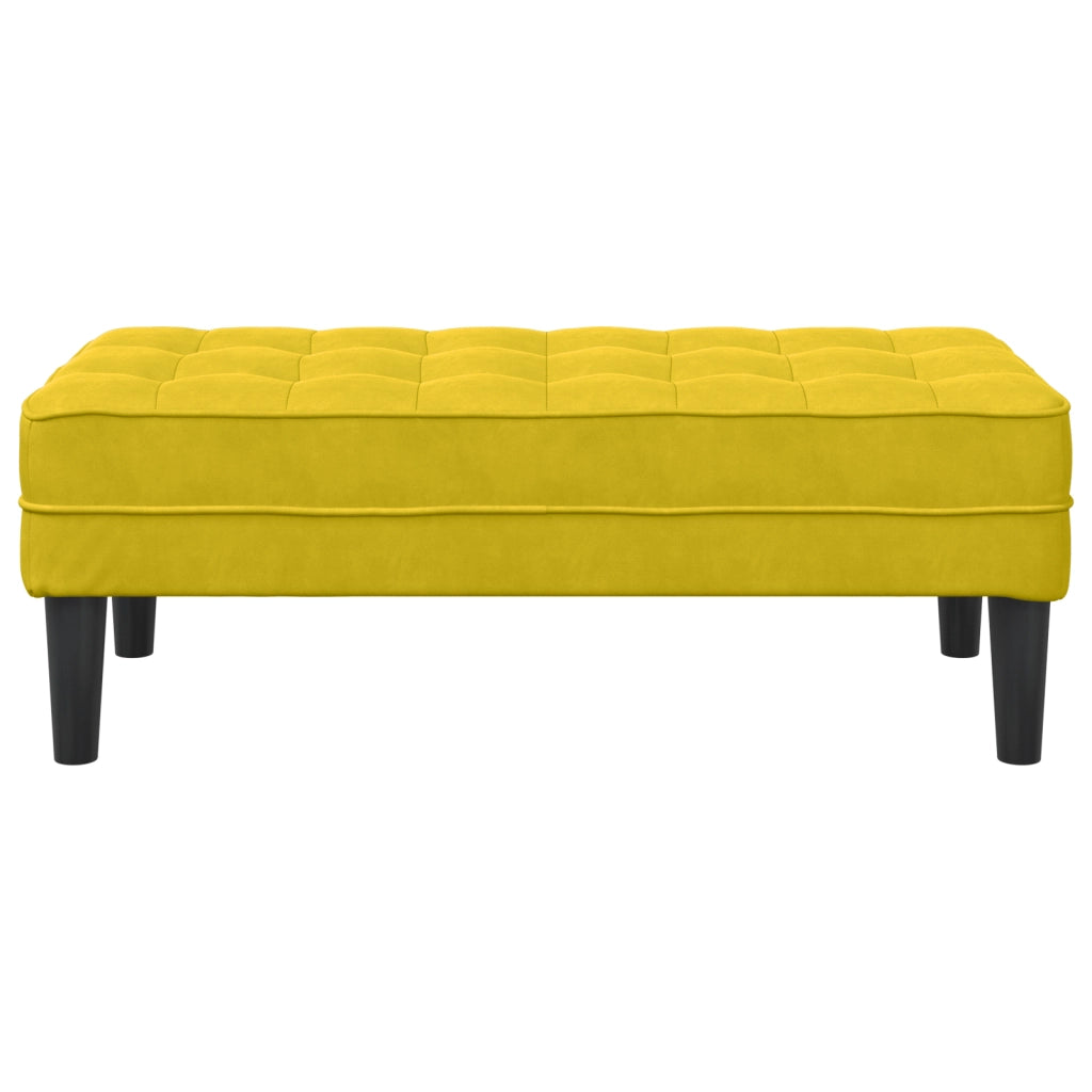 panchina gialla 113x57x39 cm in velluto