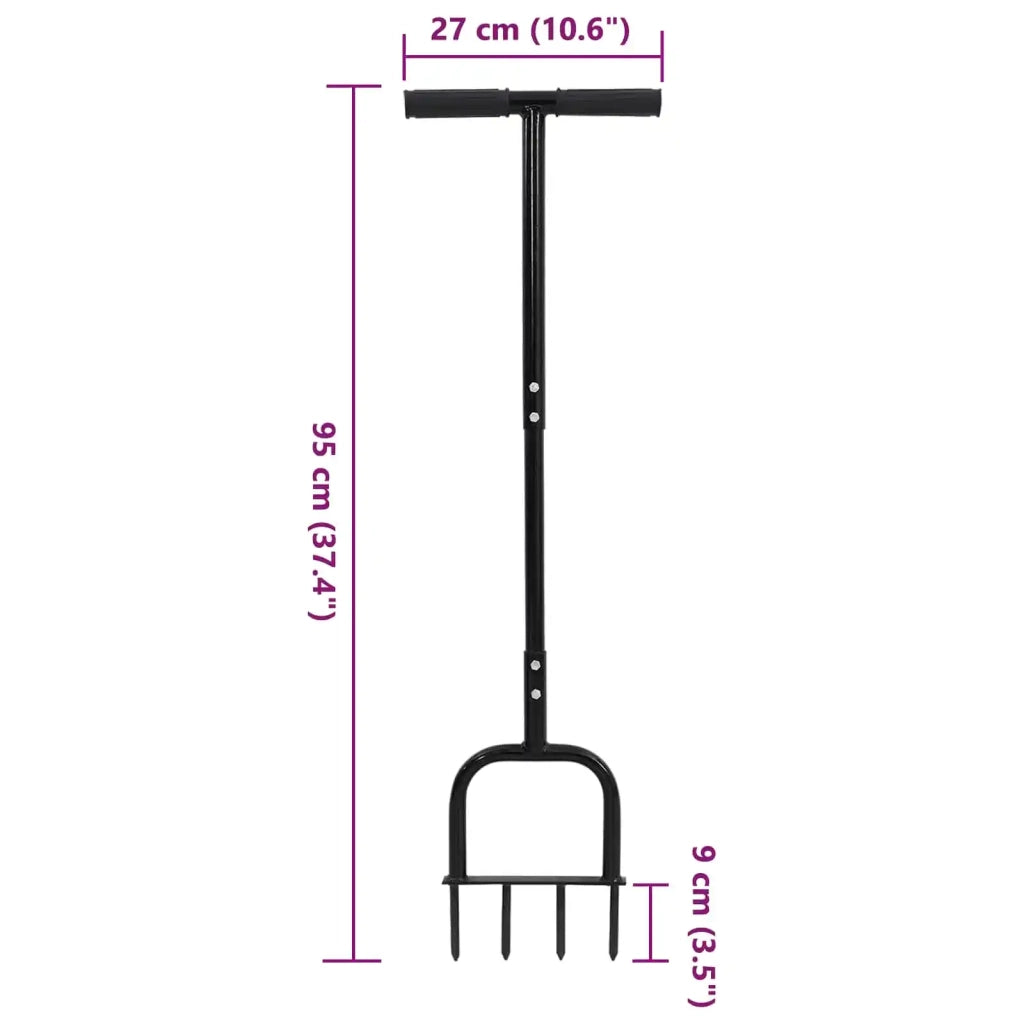 Strumento Aeratore per Prato Nero 95 x 27 cm Plastica CFW7399080