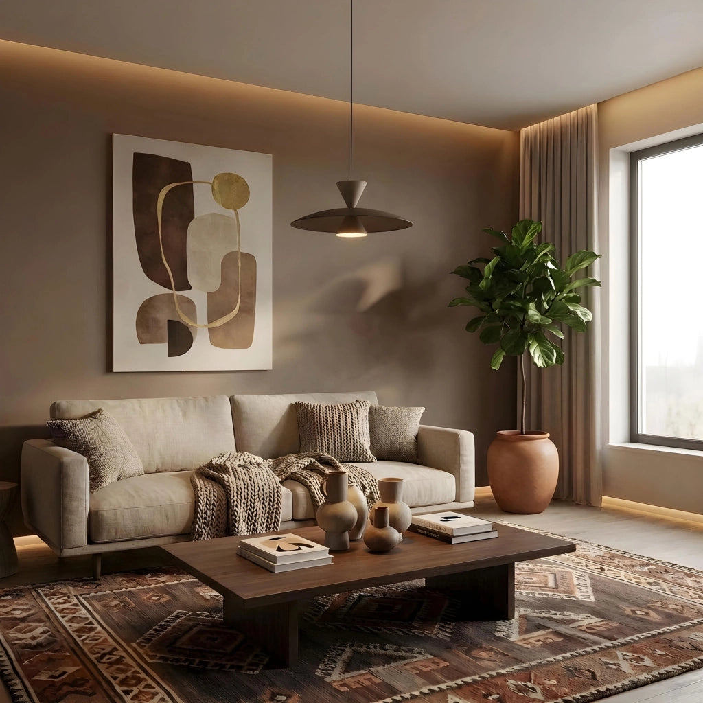 Lampada a sospensione Mistic 1x GX53 marrone beige Luminex