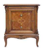 Comodino classico in legno 2 cassetti 1 tiretto finitura bassano l.61 p.41 h.71 - Mobili 2G