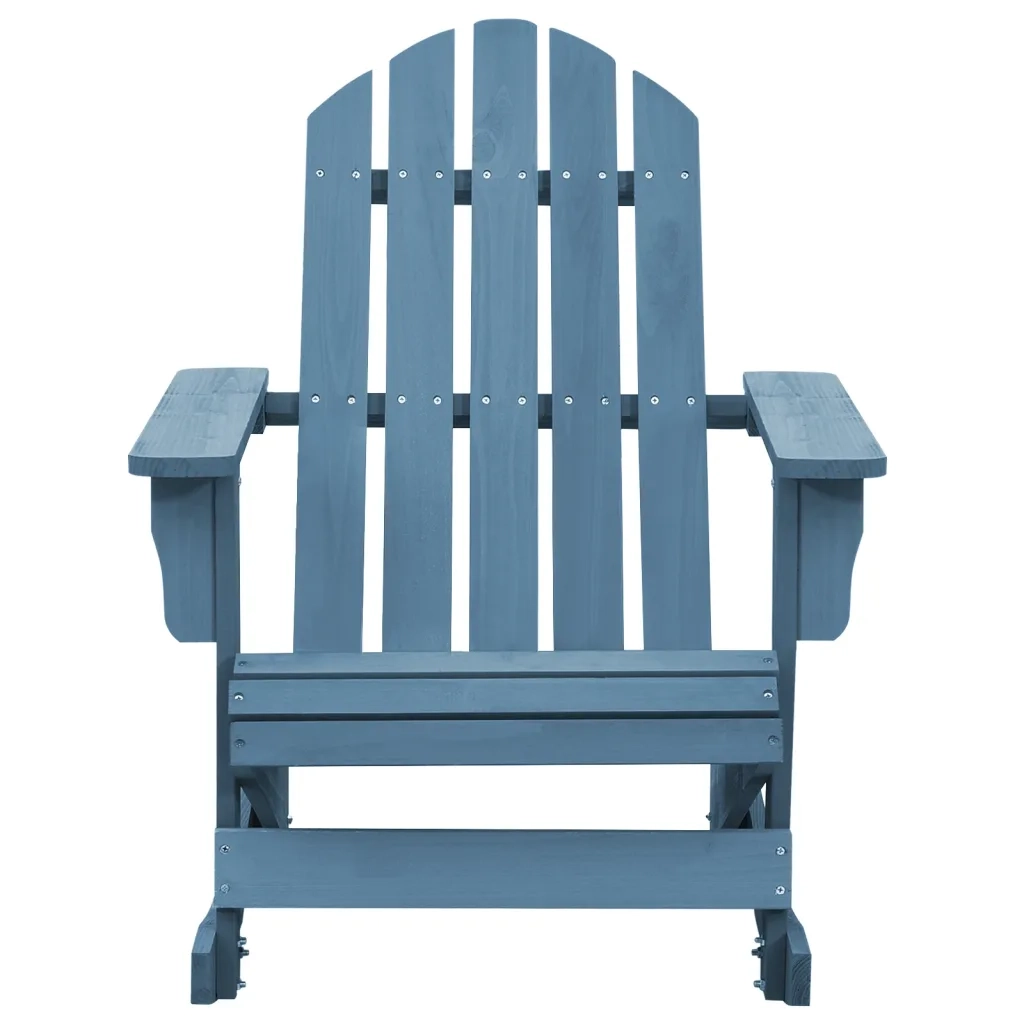 Sedia a Dondolo Adirondack in Legno Massello di Abete Blu 315885