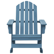 Sedia a Dondolo Adirondack in Legno Massello di Abete Blu 315885