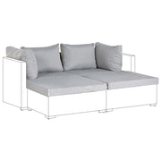 Set di fodere per cuscini da esterno in tessuto grigio per sedili posteriori laterali per cuscini resistenti ai raggi UV