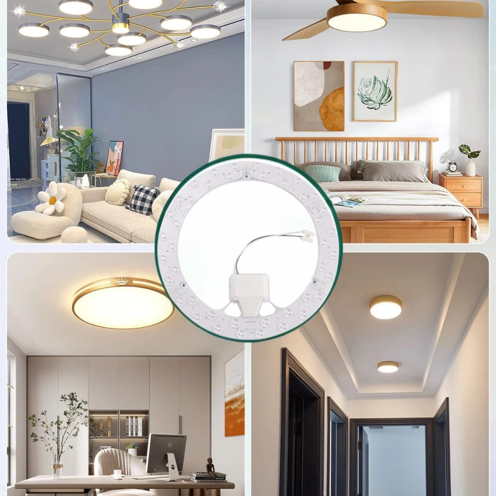 Fsl circolina magnetica led plafoniera 24w 4000k sistema on/off Ø215x22mm